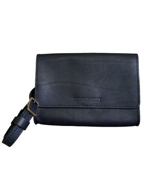 Portland Leather Goods Metro Crossbody Bag Purse Handmade Black Leather EUC